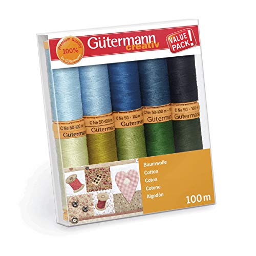 Set de Hilos Gutermann Algodón Natural No.50 10x100m miniatura 1