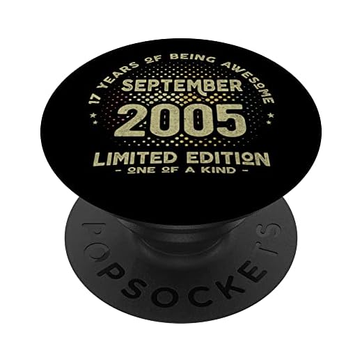 Regalo 17 años Cumpleaños Chico Chica - Septiembre 2005 PopSockets PopGrip Intercambiable
