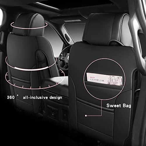 Isen-Coverauto Dodge Ram Car Seat Covers Custom Fit 2009-2023 1500/2500/3500 Tradesman Bighorn Laramie Regular Mega Cab With Waterproof Leather (Black, A (Front+Narrow Bench)) #TOP3