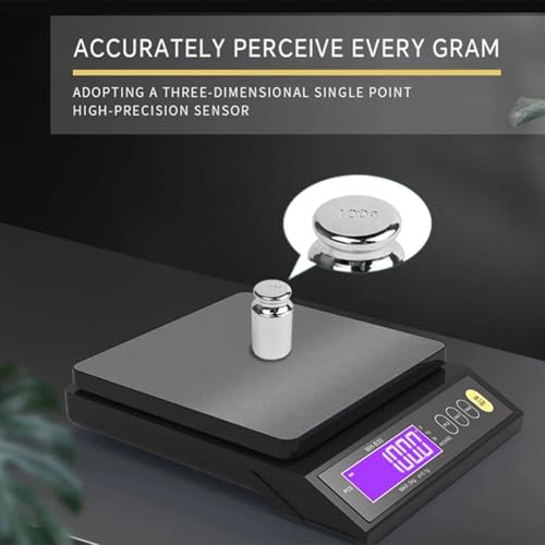 Báscula digital recargable 10kg 1g negra miniatura 4