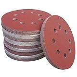 1.100 PCS 5 pouces 8 trous disque de ponçage à crochet et boucle, 20 pièces chacun de 600 800 1000 1500 2000 grains