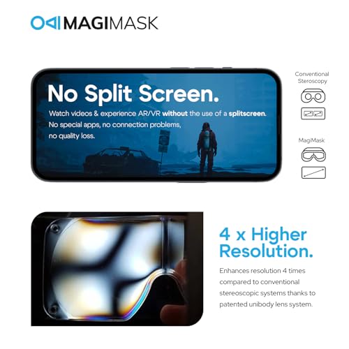 MagiMask VR Headset for Phone | Unibody Lens | HD FPV Monitor Compatible with All Smartphones | Alternative to AR Glasses & VR Goggles - Image 4