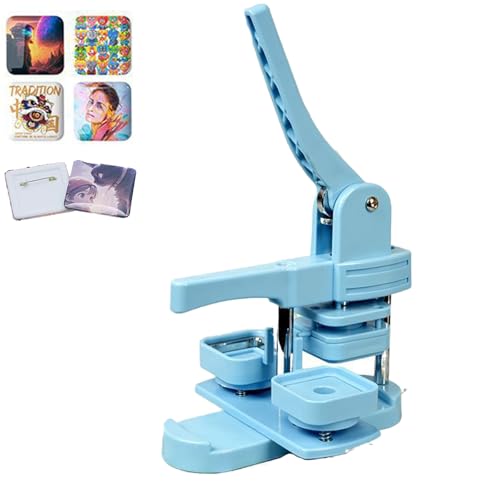CHONGHAN Máquina para hacer botones de 1.9 pulgadas y 50 mm, kit de máquina para hacer pines para regalos de bricolaje, máquina de prensa, con 100 juegos de suministros de botones de insignia, kit de