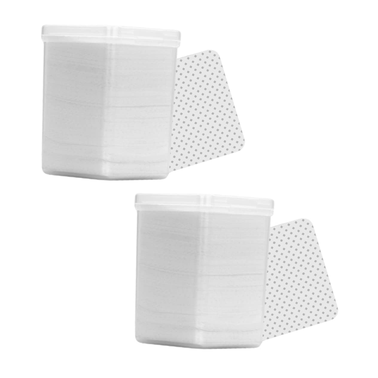 BESTYASH 2 Boxes of 400 Cotton Pads for Lash Cleaning Nail Polish Makeup Discharge Nail Oil