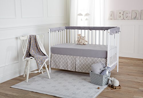 Image of American Baby Company Supreme 100% Natural Cotton Fitted Crib Sheet 52 inch x 28 inch, Enhanced Thickness for Soft, Breathable & Hypoallergenic Jersey Comfort, Gray, Neutral for Boys & Girls (Pack of 2)