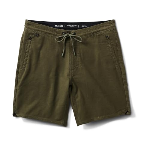 Roark Layover Traveler Walking Shorts – Lightweight Casual Hiking Shorts for Men, with Stretch Fabric, and Waist Drawstring