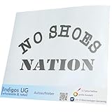 Sticker / Bumper / Car / Vehicle / JDM / Die cut / OEM - No Shoes Nation- 210x100mm silver