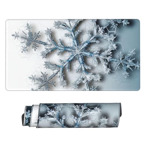 Sous-main pour ordinateur portable grand tapis de souris flocon