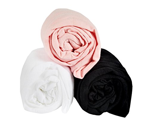 Mallary Girls Microfiber Tights 3-Pack Multi Color (White, Black, Pink) 6 to 84