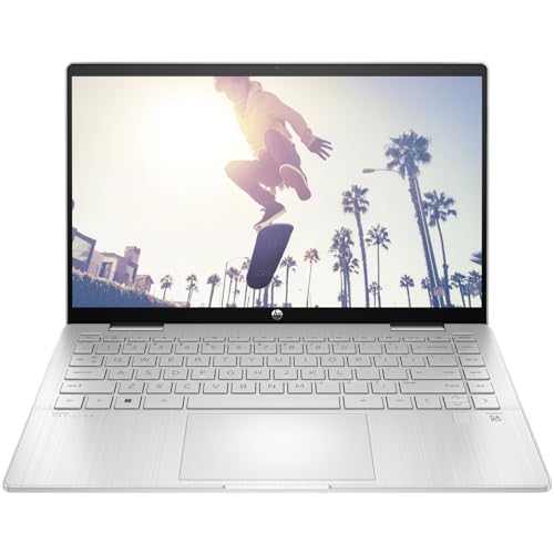 Image of HP 2022 Newest Pavilion x360 2-in-1 Laptop, 12th Gen Intel 10-Core i5-1235U up to 4.4GHz, 14 inch FHD Touchscreen, 8GB DDR4 RAM 1TB PCIe SSD, Backlit KB, Fingerprint, Windows 11, broag 64GB Flash Stylus