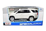 2021 Chevy Tahoe White with Sunroof Special Edition 1/26 Diecast Model Car 31533WH