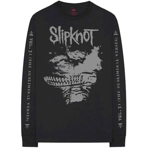 Slipknot T Shirt Subliminal Verses Band Logo Official Black Long Sleeve Unisex XL