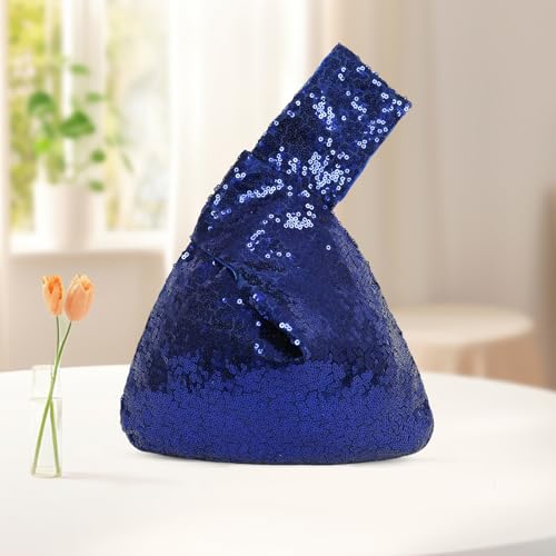 Image of Eternal Beauty Sequin Wristlet Bag, Reinforced Sparkly Evening Clutch for Wedding Guest, Cruise & Prom Mini Purse