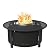 Solo Stove 42 Inch Fire Pit Surround Tabletop - Portable Protective Barrier for Wood Burning Fire Pits for Safety & Extra Space - Powder-Coated Steel and UV-Resistant Outdoor Fabric, Black