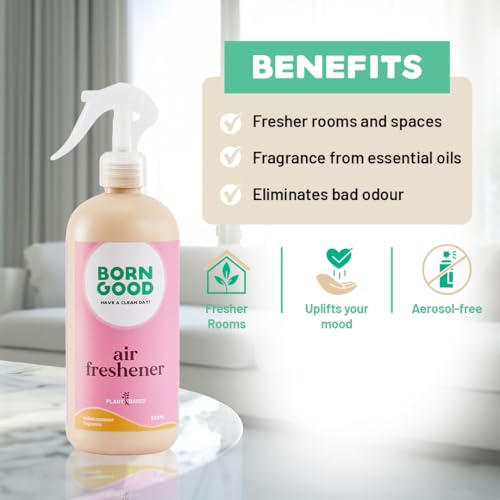 Image of Born Good Plant Based Air freshener Spray for Home And Office, Indian Summer Fragrance, Biodegradable and Non-Toxic - 500 ml