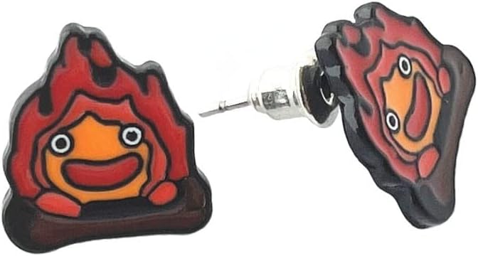 Anime Cute Earrings Stud, Metal Cartoon Ear Stud for Women and Men - Image 5