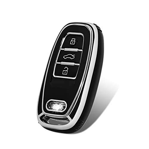 Protection de clé Audi en TPU noir pour éviter les bris de boîtier Keyless