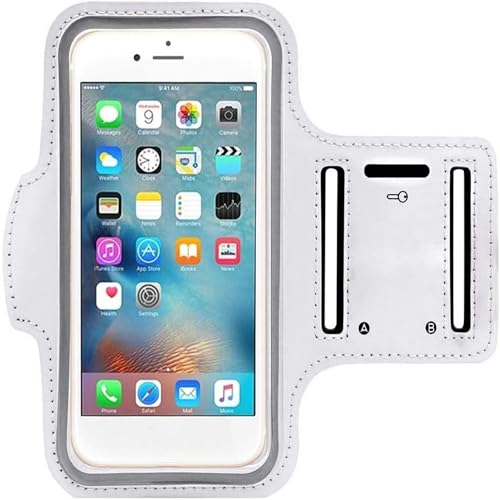 Aerryord Touch Screen Phone Armband Case for 4-7 Inch Smartphone with Headphone Cable Hole, Sports and Leisure Outdoor Arm Bag Running Fitness Hiking Cycling Arm Phone Case for Men and Women (White) Aerryord Touch Screen Phone Armband Case for 4-7 Inch Smartphone with Headphone Cable Hole, Sports and Leisure Outdoor Arm Bag Running Fitness Hiking Cycling Arm Phone Case for Men and Women (White)