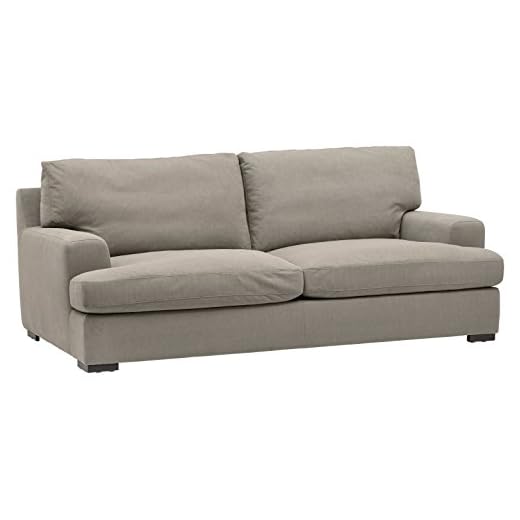 Amazon Brand – Stone & Beam Lauren Down-Filled Oversized Sofa Couch, 89"W, Slate