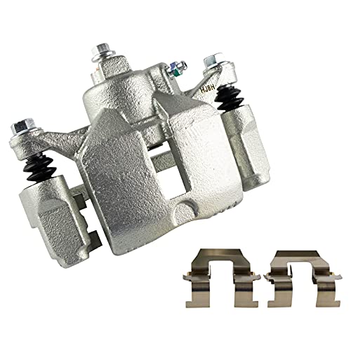 Image of TRQ Rear Brake Pad and Rotor Set Ceramic Solid Rotors Calipers