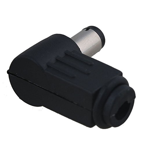 bqlzr 2,5 x 5,5 mm schwarz rechts Winkel 90 Grad DC Power Stecker Solder Stecker für DC Power Kabel 20 Stück
