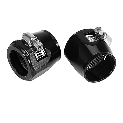 Abrazadera de manguera AN12 flexible negra X AUTOHAUX con tornillo para tubo de coche 5