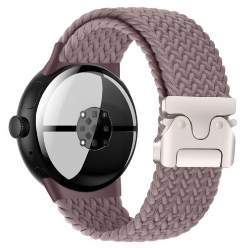 Image of Yeahxing Band for Pixel Watch 4 /3 /2 /1 Band - Stretchy Nylon Braided Bands for Google Pixel Watch 41mm 45mm, Fit 6.8-10.2 inch Adjustable Wristband with Parachute Buckle for Men Women