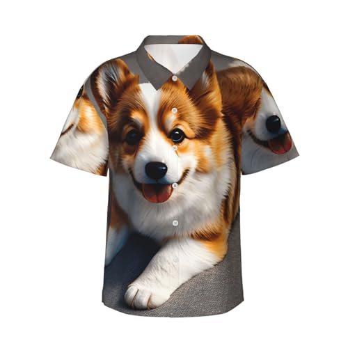 Chemise hawaïenne imprimé corgi : le cadeau amusant idéal pour homme