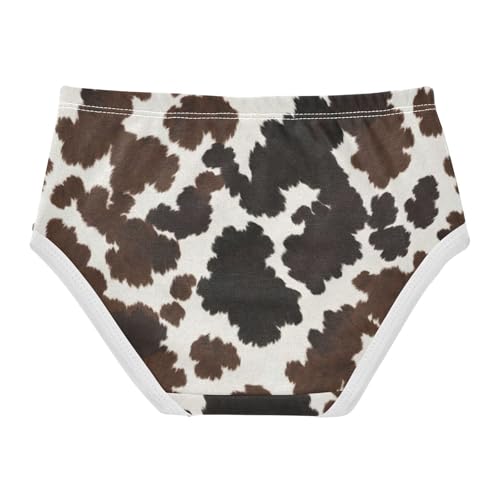 Girls Panties, Cow Spots Toddler Briefs, Cotton Underwear Girls, 2T–8 Years2
