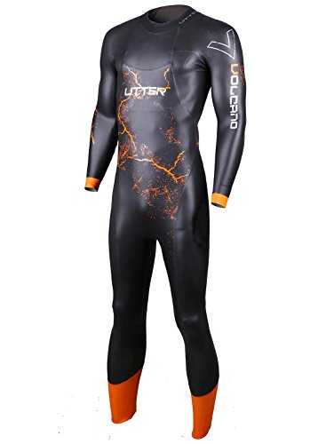 Utter Triathlon Wetsuits Men Fullsleeve Neoprene Wetsuit Diving Surfing Skinsuit Smoothskin Yamamoto Open Water Swimming Volcano (Man, Ml) #TOP1
