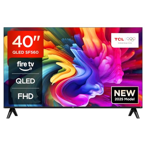 TCL 40SF560-40 Zoll, Full HD Smart QLED Direct LED TV mit Fire TV & HDR, Alexa auf Abruf, Metallic Design, Rahmenlos