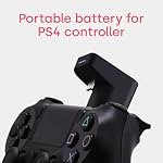 Remotto4 - Wireless Charger for PS4 Controller, Portable Battery for DualShock, Play While Charging, +12 Hours of Battery Life, PS4 Accessory