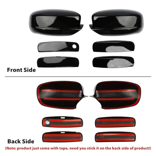 Capuchon rétroviseur gauche pour Dodge Charger 2011-2020 noir brillant - 6