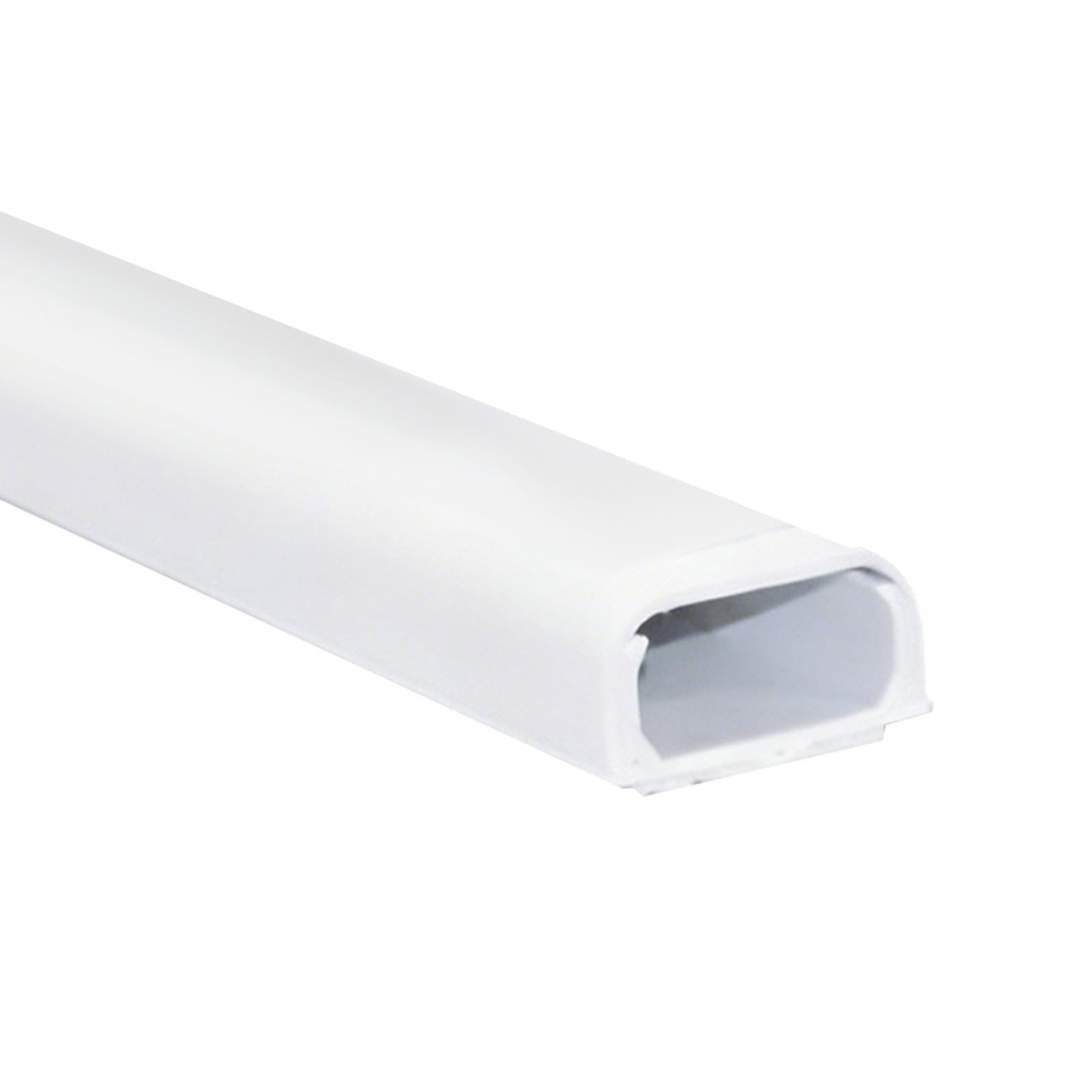Canalina Passacavi Muro in PVC da 100cm Canalina Autoadesiva per Cable Management Ideale per Casa, Ufficio o Ambienti Esterni(White,3.9/1.5in)