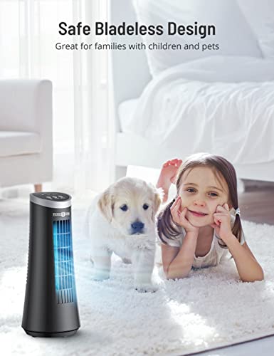 PARIS RHÔNE Desk Fan, 12 inch Oscillating Tower Fan, 75° Oscillation, 2 Speeds Portable Table Cooling Fan for Home Office Bedroom - Thumbnail 7