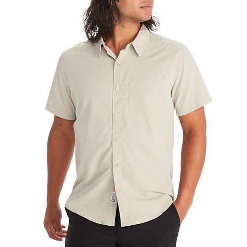 Marmot Chemise à Manches Courtes Aerobora pour Homme à Bouton Bas Coupe Régulière