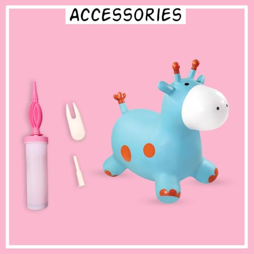 Image of Amazon Brand - Jam & Honey Jumping, Riding & Bouncing Giraffe Hopper for Kids I Fun Bouncy Ride I Indoor & Outdoor Activity Toy I Best for Kids 2 Years +| Multicolour