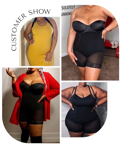 Image of SHAPELLX Faja Colombianas Side Zipper Tummy Control Postpartum Shapewear | Butt Lift Body Shaper, 3-Layer Firm Compression, Side Zipper Easy Wear, Open Crotch, Adjustable Straps, Daily & Postpartum