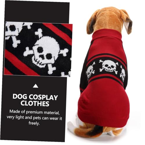 Disfraz de Halloween para perro talla XL diseño calavera miniatura 6