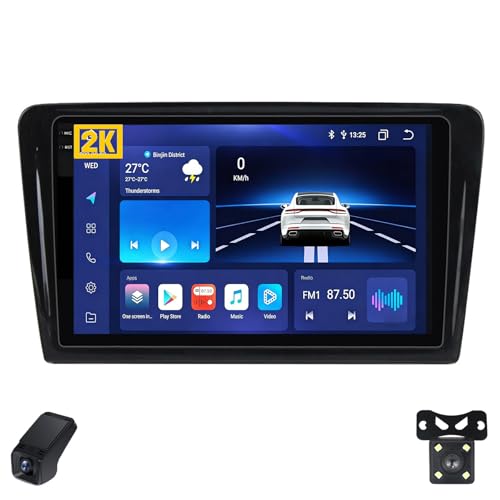 2K Radio para Coche para Volkswagen Sharan 2012-2018 Pantalla Táctil Android Estéreo para Coche 9-Inch/CarPlay/Android Auto/WiFi/RDS Radio FM Am/GPS/SWC/Cámara Visión Trasera/ADAS DVR(M200S 2K)