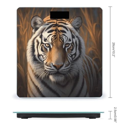 Báscula digital para baño con pantalla LCD y vidrio templado miniatura 2