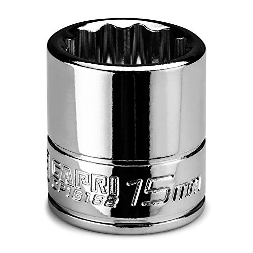 Image of Capri Tools CP16152 15 mm Shallow Socket, 1 /4 in. Drive, 12-point, Metric