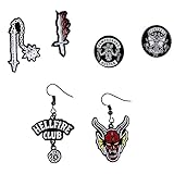 Bioworld Stranger Things Hellfire Club Costume Jewelry Dangle And Stud Earring Set 3 Pack