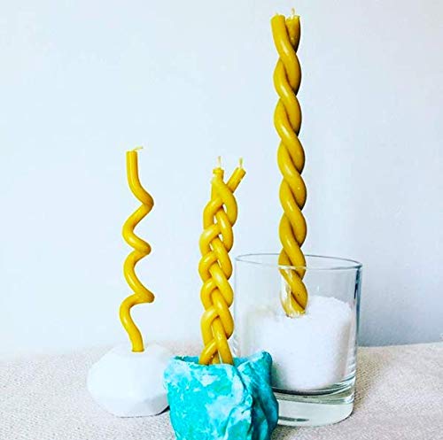 100 All Natural Décor 100% Pure Beeswax Taper Candles – Bulk, Tall (12 In), Unscented, Dripless, Smokeless, Slow Burning, Non Toxic, Honey Scent - For Home, Dinner, Cake, Church, Hanukkah, Christmas #TOP4