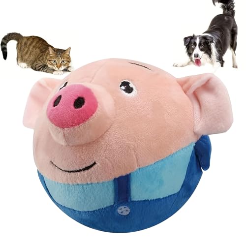 CERICAI Active Moving Pets Plush Toy, USB Rechargeable, Electronic Pet Dog Toy Ball, Singing Talking Interactive Balls Dog Toys, Dog Plush Bouncing Jump Ball for Pet Dogs for Gift
