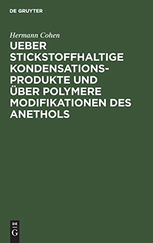 Ueber stickstoffhaltige Kondensationsprodukte und über polymere Modifikationen des Anethols: Inaugural-Dissertation