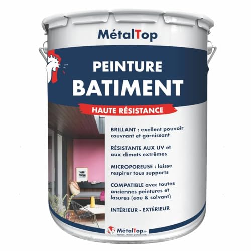 Metaltop - Peinture Batiment - Bleu ciel - RAL 5015-1 L - Multisupports, résistante UV et intempéries