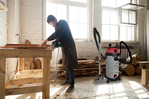MT MALATEC Aspirateur industriel - Réservoir en acier inoxydable - 1800 W - 40 l - Tuyau de 3 m - Aspirateur industriel avec ou sans sac - 9071 - Image 5