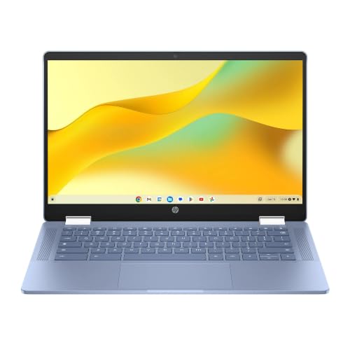 Image of HP Chromebook x360 14 inch 2-in-1 Touch Laptop, Intel N100 (Up to 3.4GHz), 4GB RAM 64GB eMMC FHD IPS Fast & Responsive for Students, Home, Streaming, Online Classes & Daily Tasks, Chrome OS USB-C HDMI