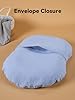 TILLYOU Muslin Baby Lounger Cover, 100% Cotton Newborn Lounger Cover, 2 Pack Baby Nest Slipcover for Boys Girls, Cover Only, Grey and Blue #3